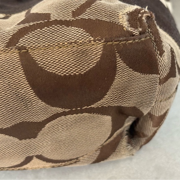 Coach Brown Patterned Tote Bag, vintage - Picture 10 of 12
